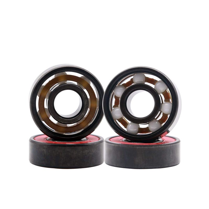 Z-First High Speed 608RS Hybrid Black Ceramic Bearings for Longboard, Inline Skates, Skateboard, Scooters, Skateboard and More (Pack of 4, Black) - Image 2